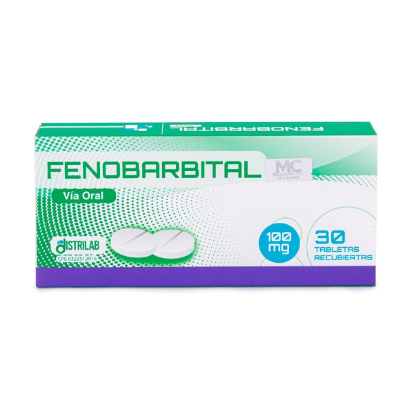 Fenobarbital 100Mg X 30 Tabletas Distrilab