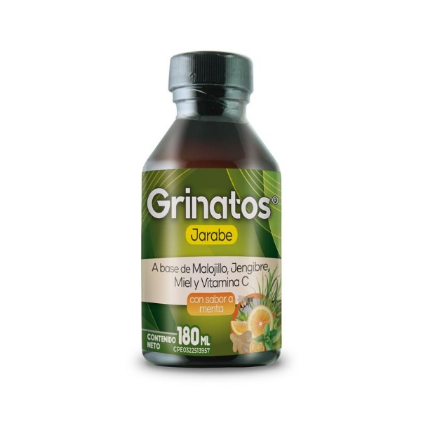 Grinatos Jarabe Sabor A Menta 180Ml Natural Premium