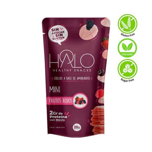 Halo Bites Obleas De Amaranto Frutos Rojos 30G