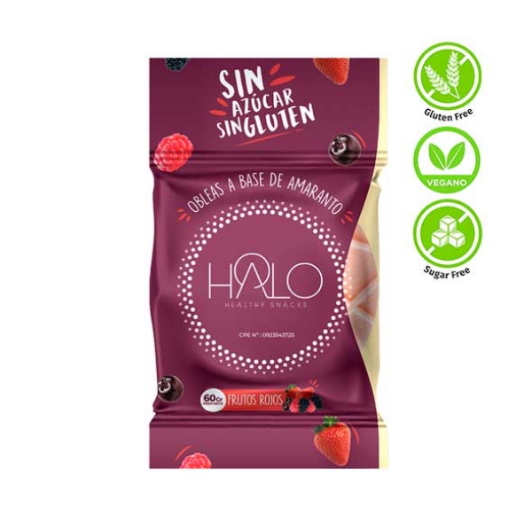 Halo Bites Obleas De Amaranto Frutos Rojos 60Gr