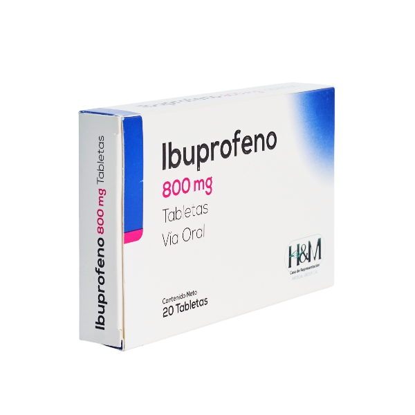 Ibuprofeno 800Mg X 20 Tabletas H&M