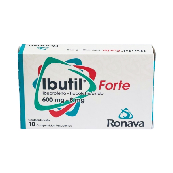 Ibutil Forte Ibuprofeno+Tiocolchicosido 600Mg/8Mg X 10 Tabletas Recubiertas Ronava - Imagen 3
