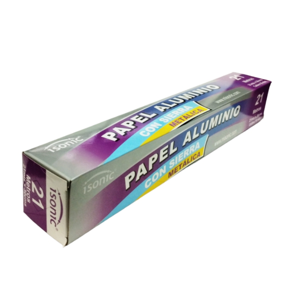 Isonic Papel De Aluminio Con Sierra Metalica 21 Metros