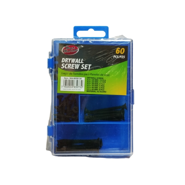 Juego De Tornillos Para Paneles De Yeso 132 Piezas Max Motor