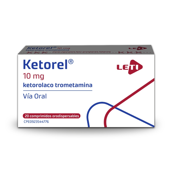 Ketorel Ketorolaco 10Mg X 20 Comprimidos Oro Dispersable Leti
