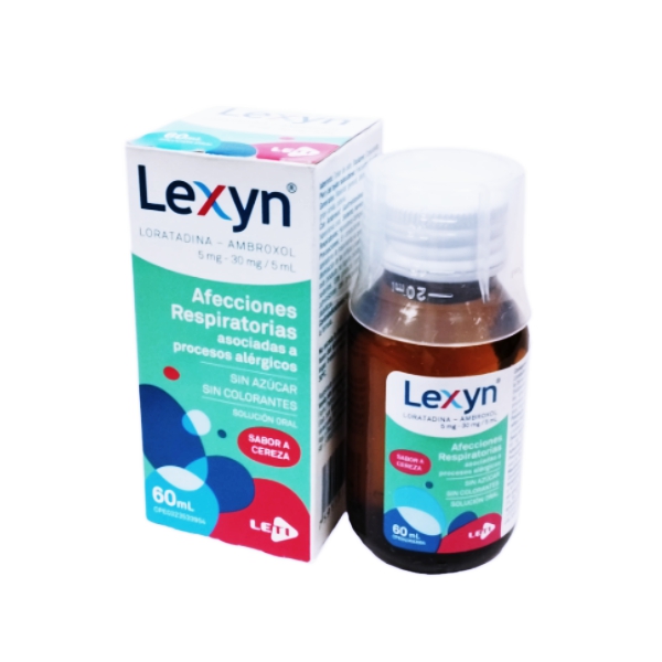 Lexyn Ambroxol + Loratadina Jarabe 30Mg/5Ml X 60Ml Leti - Imagen 2