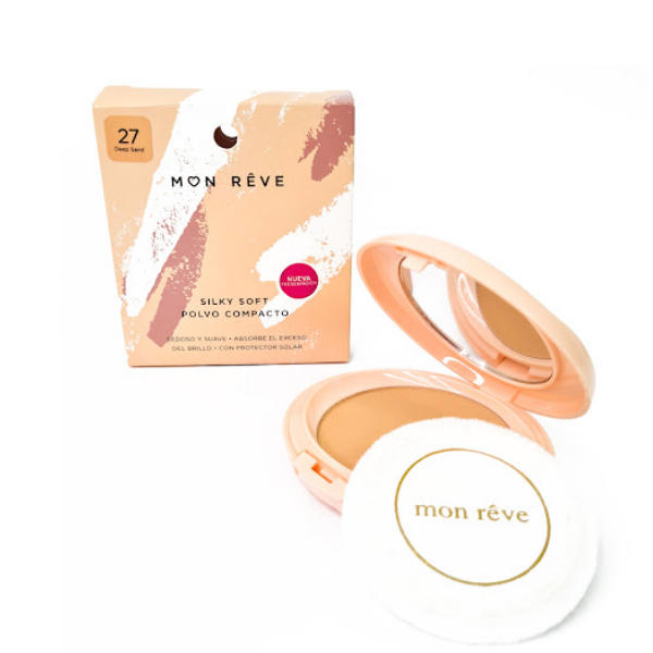Mon Reve Polvo Compacto Con Espejo Silky Soft 27- Deep Sand 17Gr - Imagen 2
