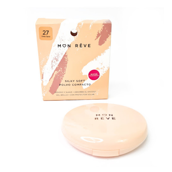 Mon Reve Polvo Compacto Con Espejo Silky Soft 27- Deep Sand 17Gr