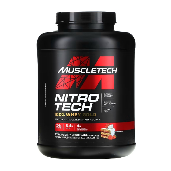 Muscletech Nitrotech Proteína Strawberry Shortcake. 2.28Kg.