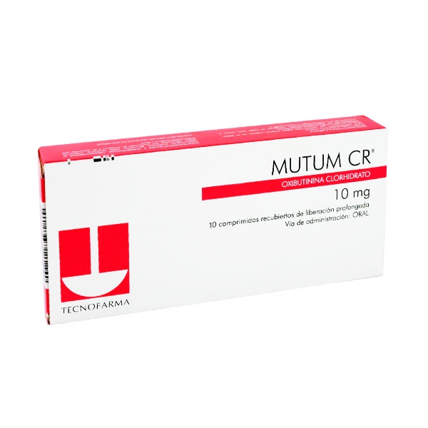 Mutum Cr Oxibutinina 10Mg X 10 Comprimidos Tecnofarma