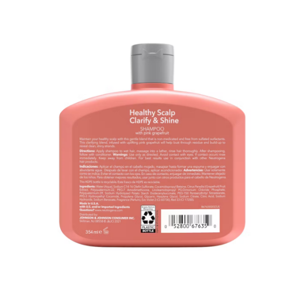 Neutrogena Healthy Scalp Shampoo Para Cabello Graso 354Ml - Imagen 3