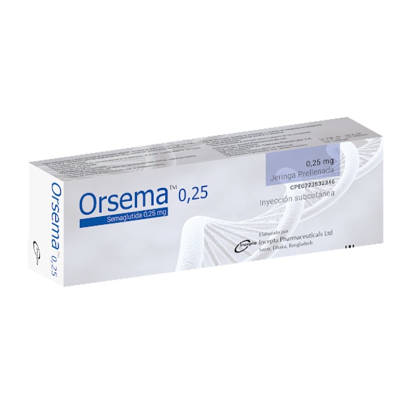 Orsema 0.25mg Jeringa Prellenada Semaglutida Incepta - Imagen 2