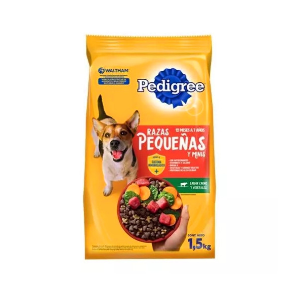 Pedigree Adulto Raza Pequeña Etapa 2. Carne Y Vegetales 1.5Kg.