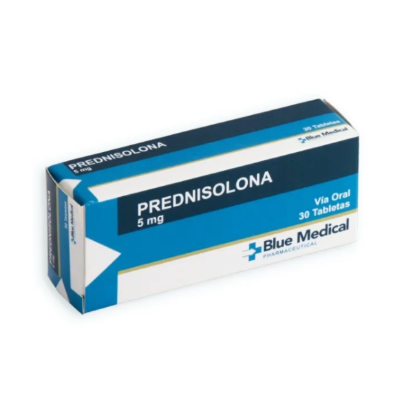 Prednisolona 5Mg X 30 Tabletas Blue Medical