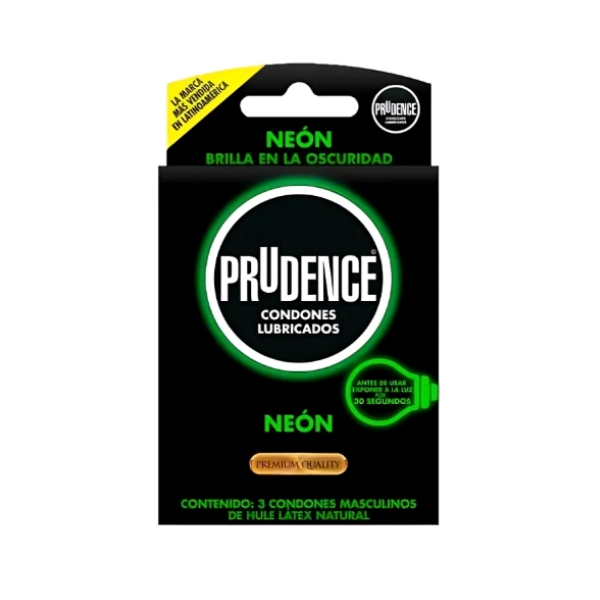 Prudence Preservervativo Neon X 3 Unidades .