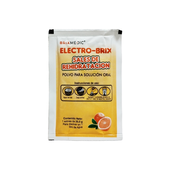 Suero De Rehidratación Sabor Naranja 20.5Gr X Sobre Brixmedic