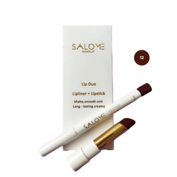 Salome Lip Duo Lipliner + Lipstick Matte Tono 12 - Imagen 2