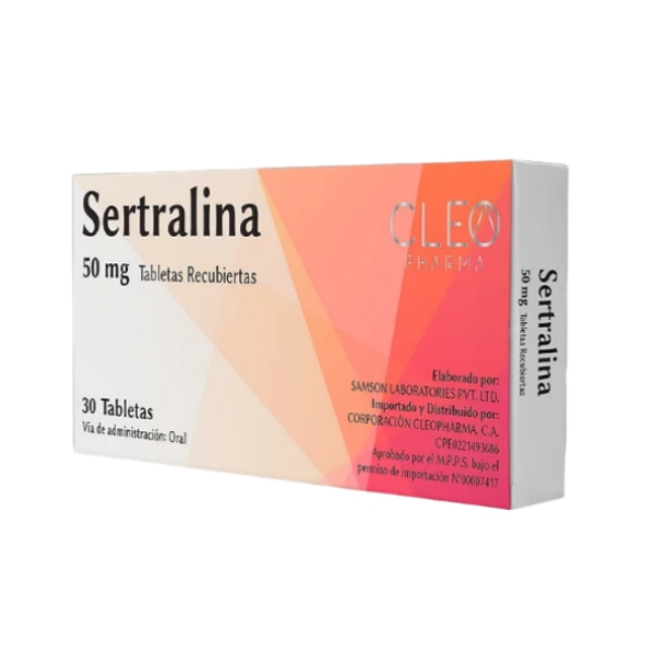 Sertralina 50Mg X 30 Tabletas Cleo