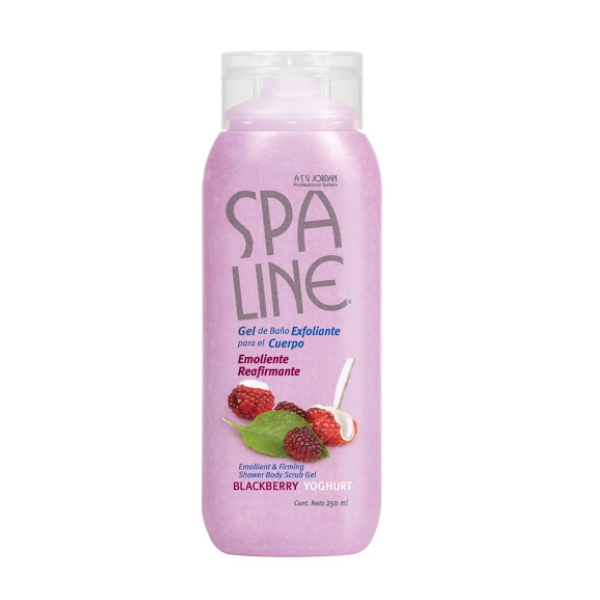 Spaline Gel De Baño Exfoliante Para Cuerpo Mora Yogurt 250Ml