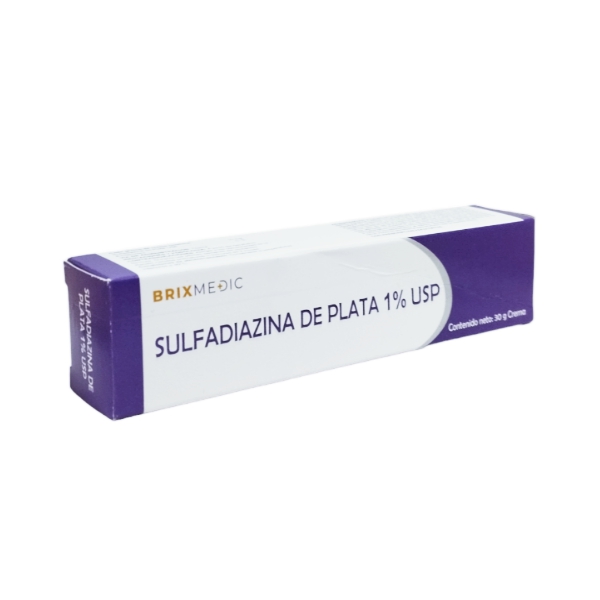 Sulfadiazina De Plata Crema 1% X 30Gr. Brixmedic