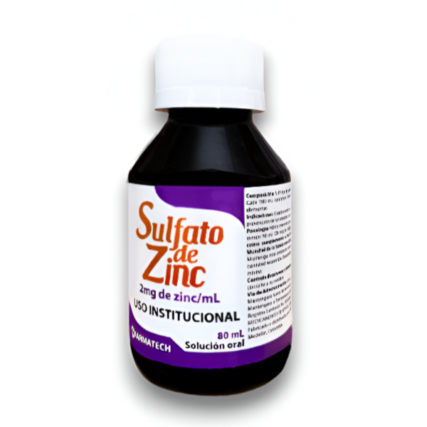 Sulfato De Zinc Jarabe Uva 2Mg/80Ml Farmatech