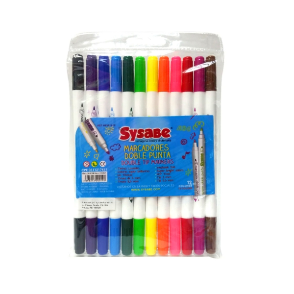 Sysabe Marcadores Doble Punta X 12 Unidades 08051612
