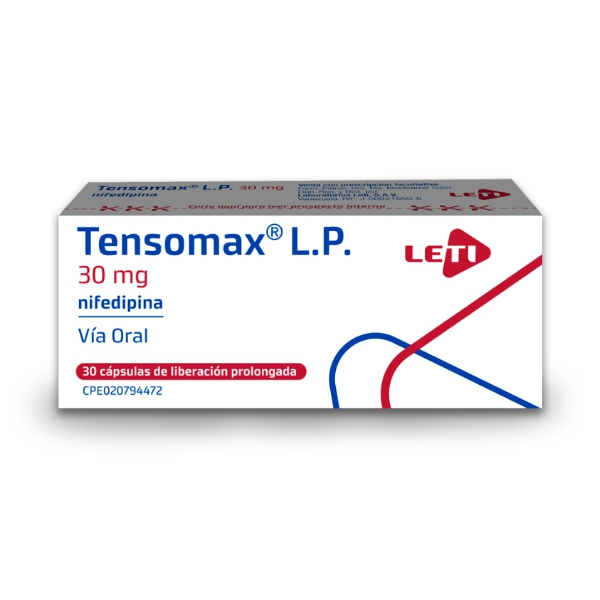 Tensomax L.P Nifedipina 30Mg X 30 Cápsulas Leti