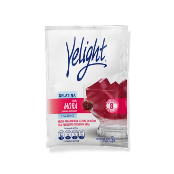 Yelight Gelatina Sabor A Mora 12Gr.