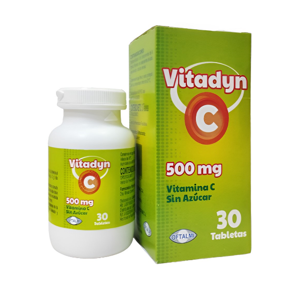Vitadyn Sin Azúcar Vitamina C 500Mg X 30 Tabletas Oftalmi