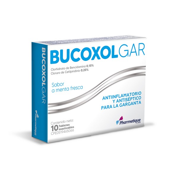 Bucoxol Bencidamina+Cetilpiridinio Menta 3mg/1mg x 10 Tabletas - La Santé