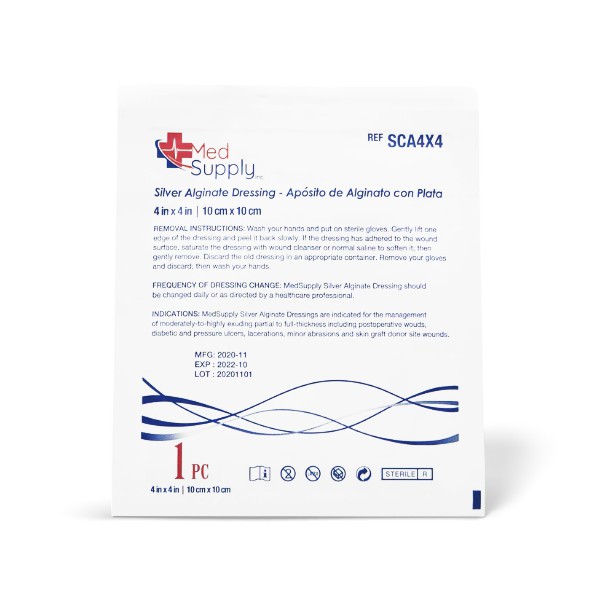 Aposito Alginato De Calcio Con Plata (10Cmx10Cm) Med Supply
