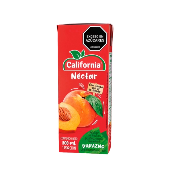California Néctar De Durazno 200Ml.
