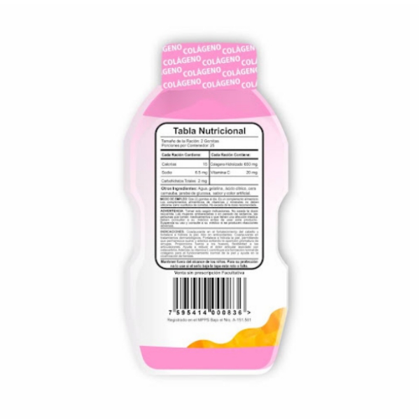 Colageno + Vitamina C 650Mg X 50 Gomitas Falidu - Imagen 2