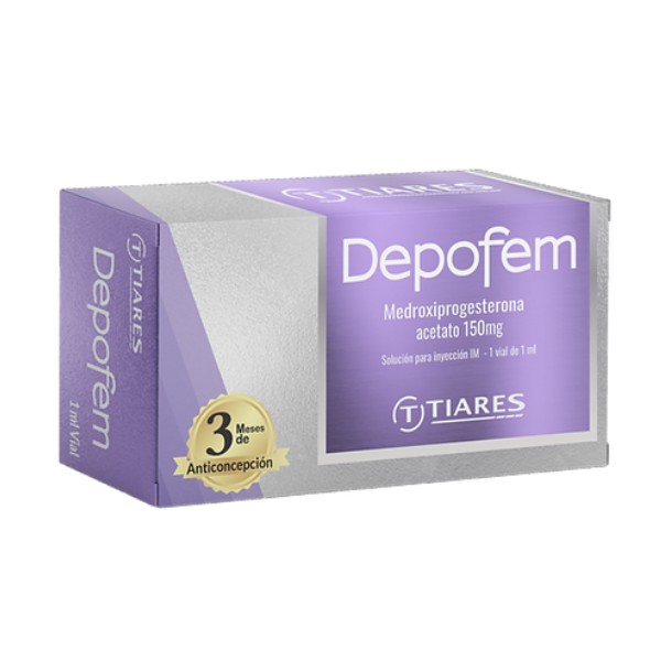 Depofem Medroxiprogesterona Suspensión Ampolla150Mg/Ml X 1Ml I.M 3 Meses Tiares
