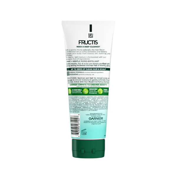 Garnier Fructis Exfoliante Antiresiduos Pure Clean Hair Reset 200Ml - Imagen 2
