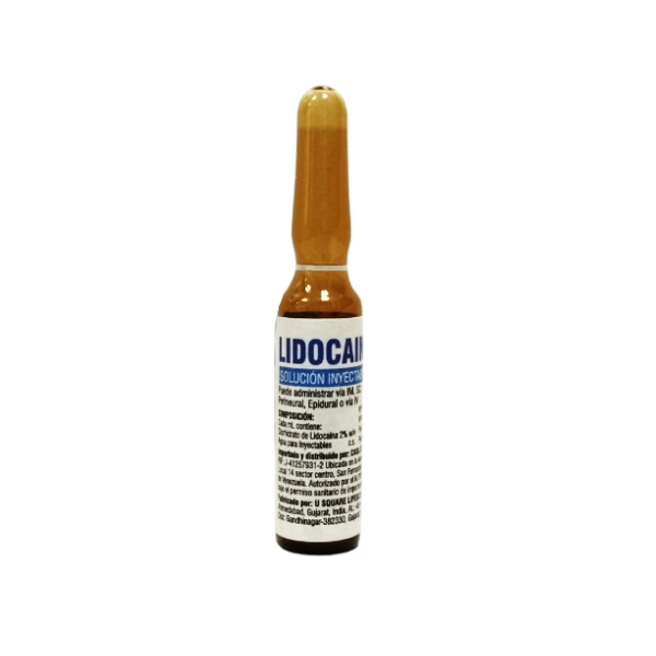 Lidocaína Ampolla 2%/2Ml IM/IV/SC/ID Globalmedic