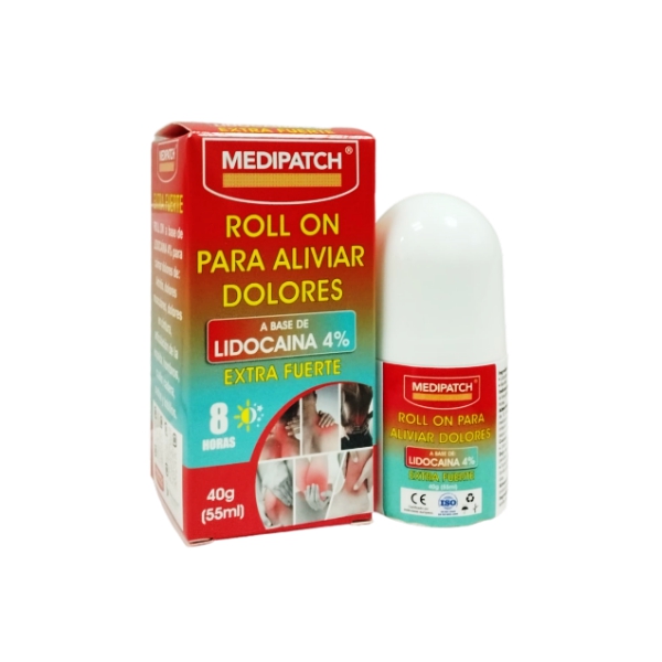 Medipatch Lidocaína 4% Roll On Para Dolores X 55Ml