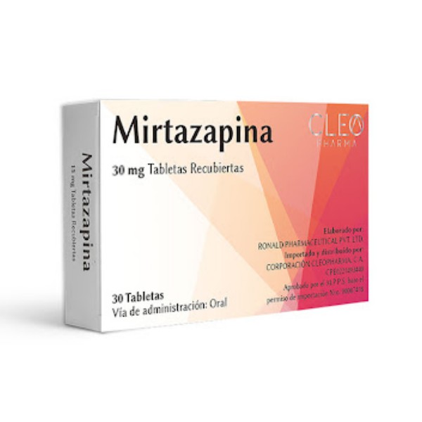 Mirtazapina 30Mg X 30 tabletas Cleo Pharma