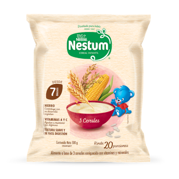 Nestum 3 Cereales Bolsa 500Gr.
