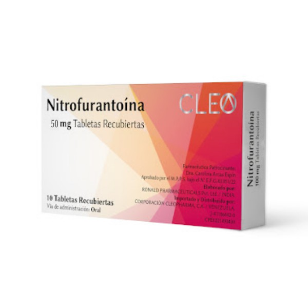 Nitrofurantoína 50Mg X 10 tabletas  Cleo Pharma