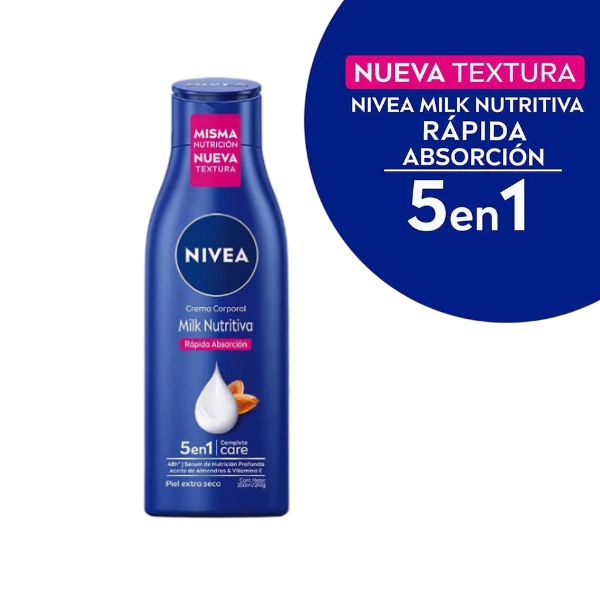 Nivea Crema Corporal Milk Nutritiva 5 En 1 250Ml