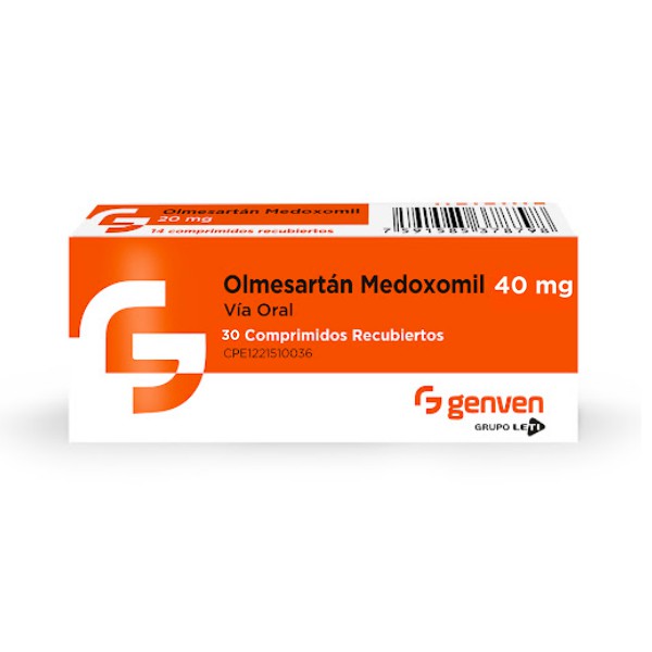Olmesartán 40Mg X 30 Comprimidos Genven
