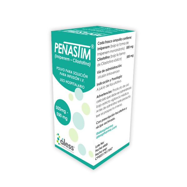 Penastim Imipenem 500 Mg/ 500 Mg Polvo Para Infusión I.V Aless