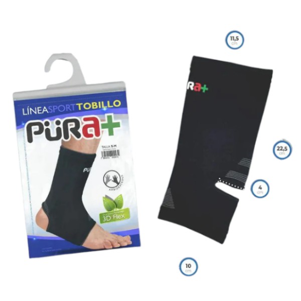 Pura+ Tobillera Deporte Elastica Talla S-M