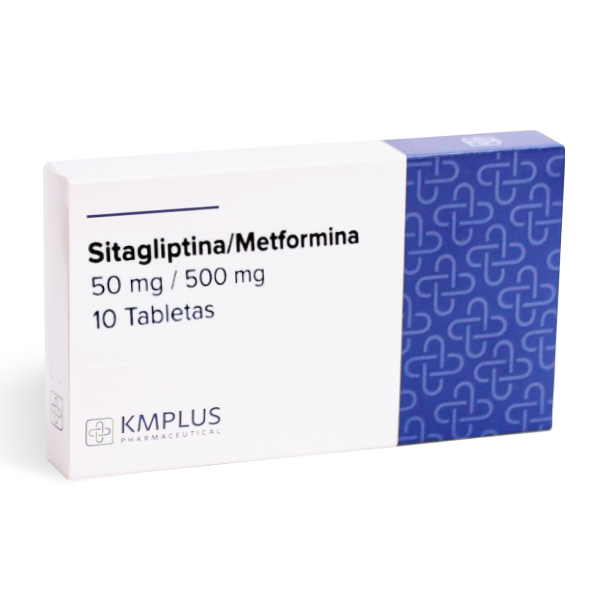 Sitagliptina-Metformina 50Mg/500Mg X 10 Tabletas Kmplus