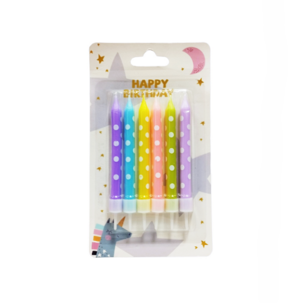Vela Happy Birthday X 6 Piezas Sf8167-11