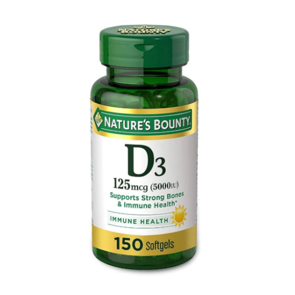 Vitamina D3 125Mcg (5000Iu) X 150 Cápsulas Blandas Natures Bounty