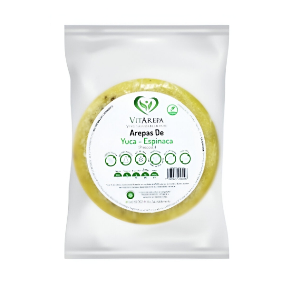 Vitarepa Arepas De Yuca/Espinaca Precosidas X  5 Unidades