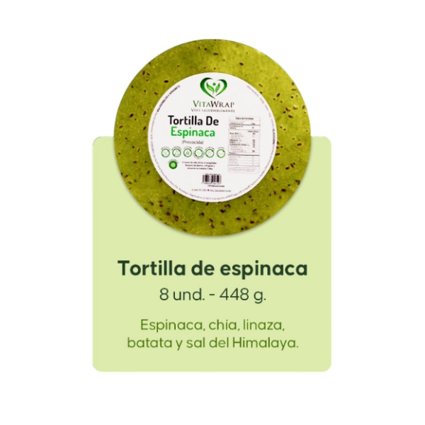 Vitawrap Tortillas De Espinaca Precocidas 8 Unidades