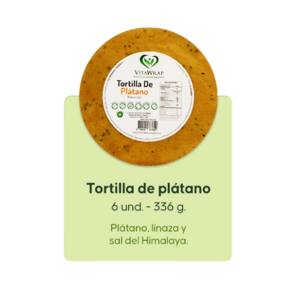 Vitawrap Tortillas De Platano Precocida 6 Unidades